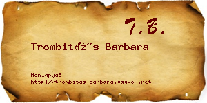 Trombitás Barbara névjegykártya