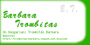 barbara trombitas business card